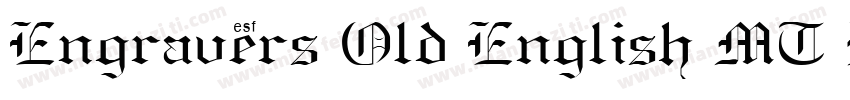 Engravers Old English MT Pro字体转换